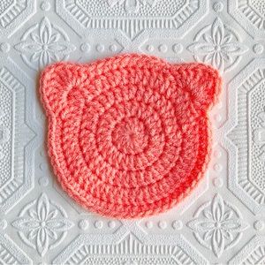 Handmade Crochet Cat Coaster